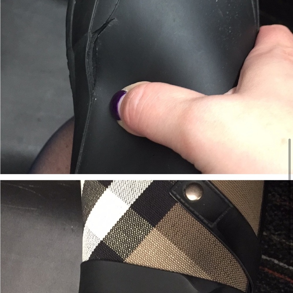 Burberry rain boot